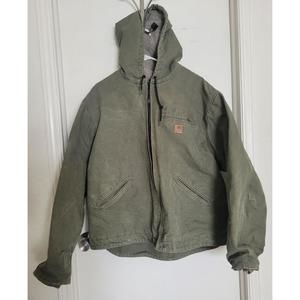 Carhartt Green Hoodie Jacket Olive Moss Green Size Men's 2XL
